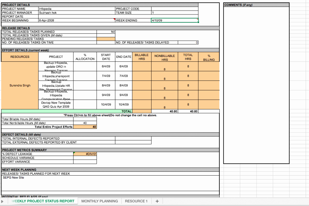 Weekly Report Template Excel Fresh Weekly Project Status Report Template Excel