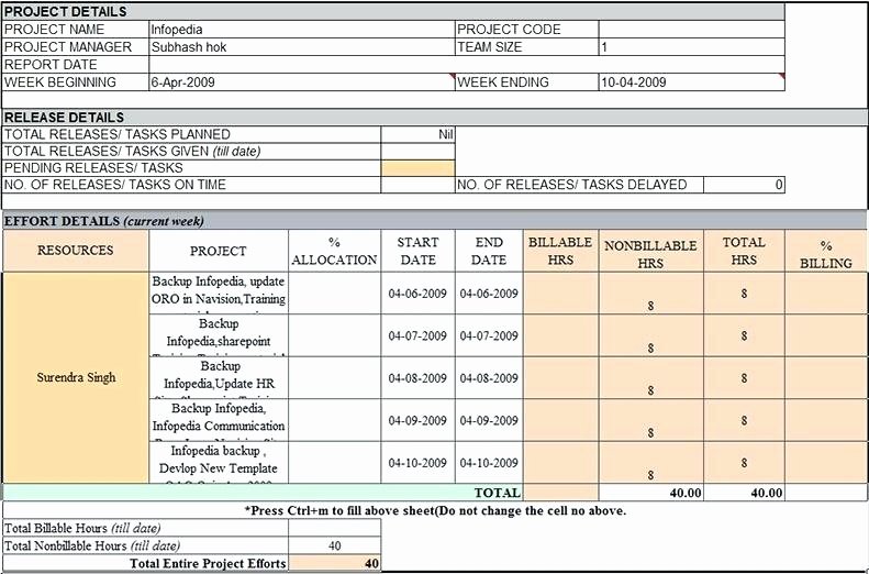 Weekly Report Template Excel New Status Report Template Excel Monthly Project Templates