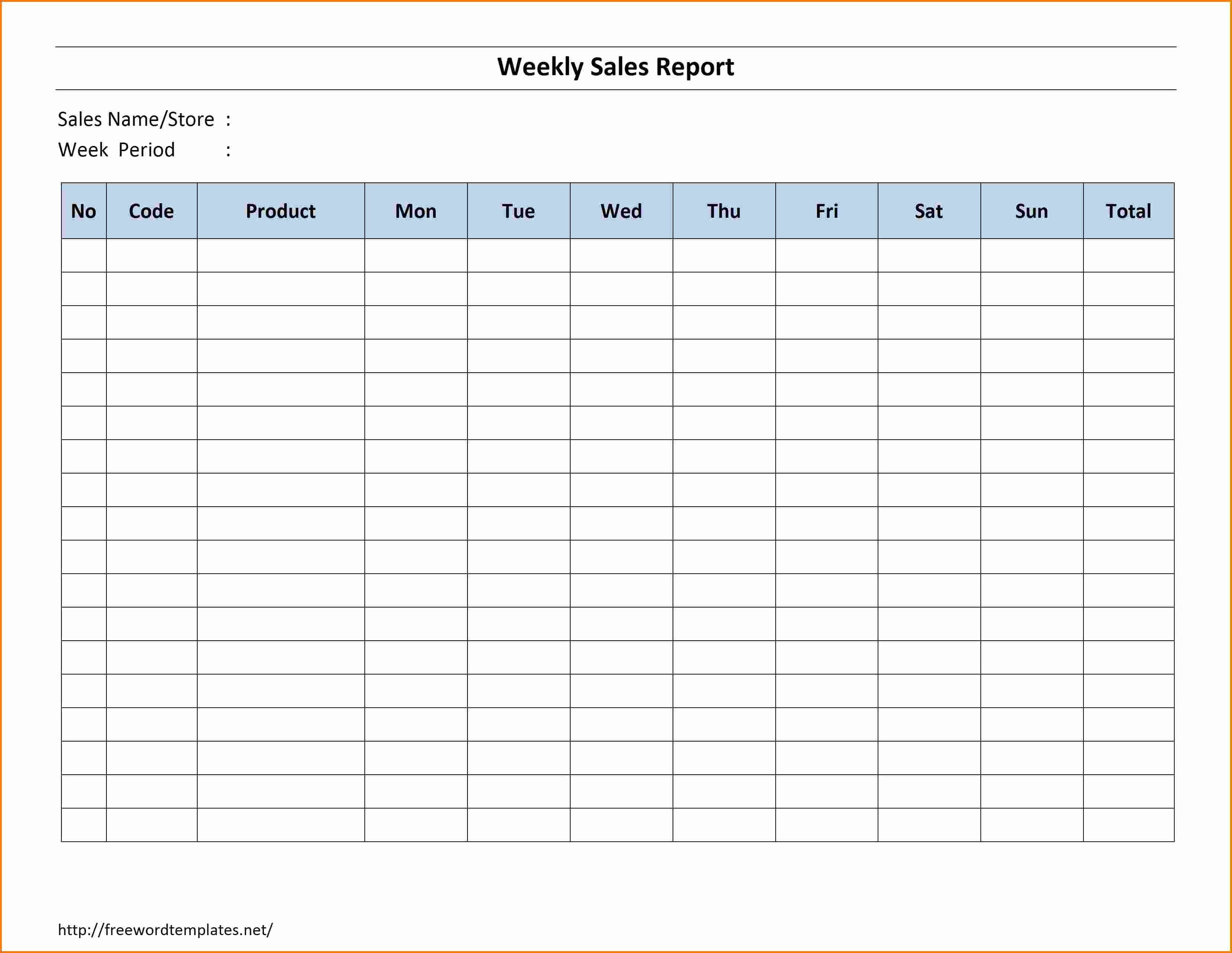 Weekly Sales Activity Report Template Awesome 6 Weekly Activity Report Template