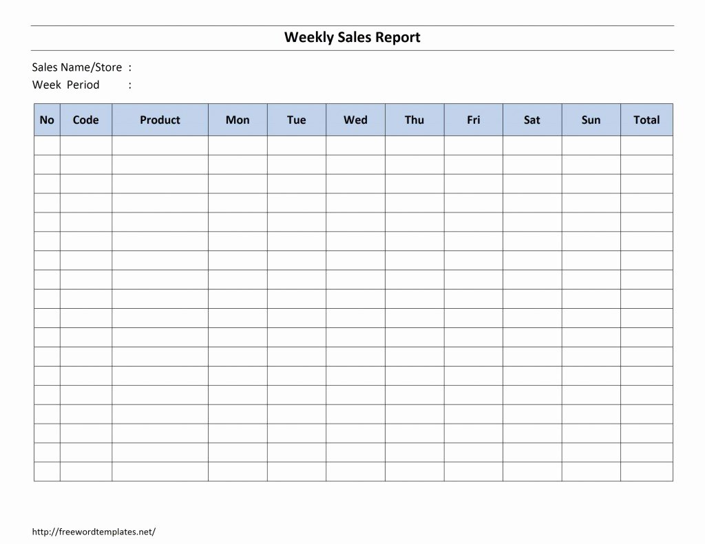 Weekly Sales Report Template Awesome Weekly Sales Report