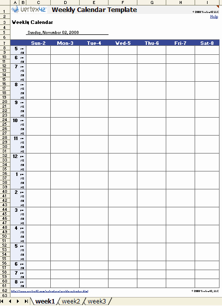 Weekly Schedule Template with Hours Best Of 4 Printable Weekly Calendar with Hours