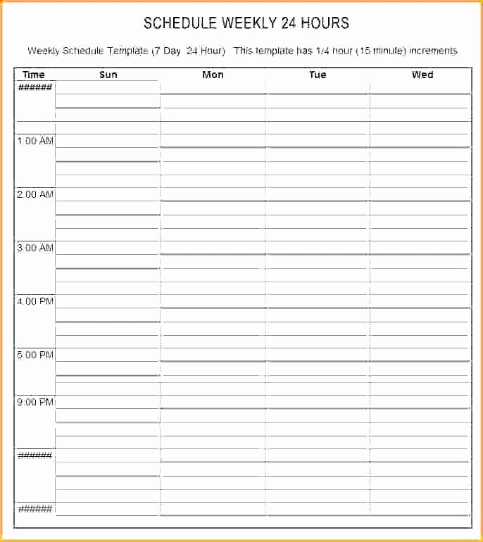 Weekly Schedule Template with Hours Best Of Weekly Schedule Template Excel Time Management Employee