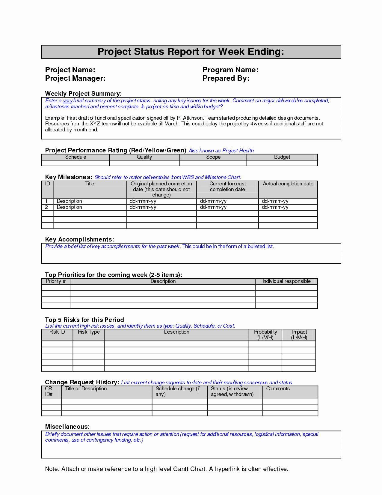 Weekly Status Report Template Excel Inspirational Weekly Project Status Report Sample Google Search