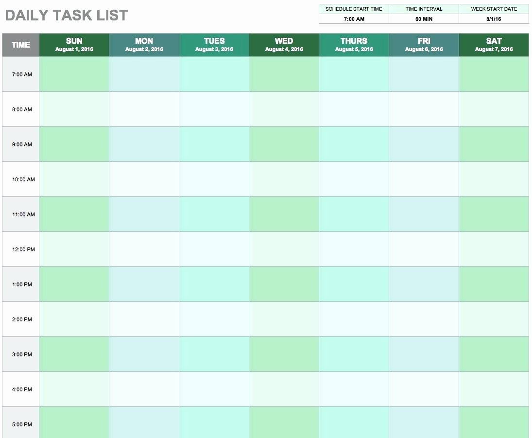 Weekly Task List Template Excel Elegant Template Daily Task List Template Excel