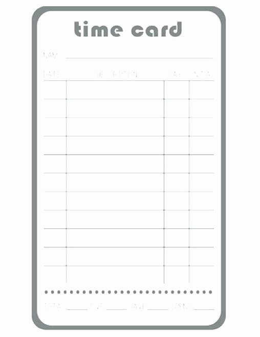 Weekly Time Card Template Elegant 15 Blank Timesheets