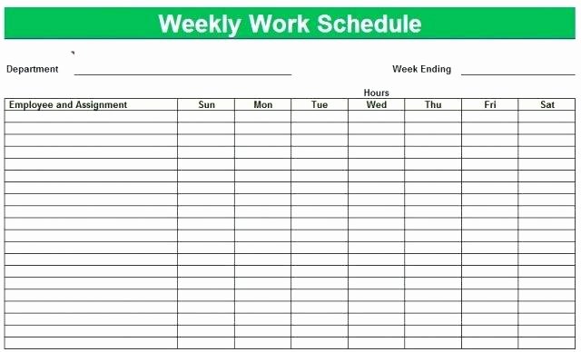 Weekly Work Schedule Template Pdf Elegant Free Weekly Schedule Mpla E Week Calendar Word Mplas for