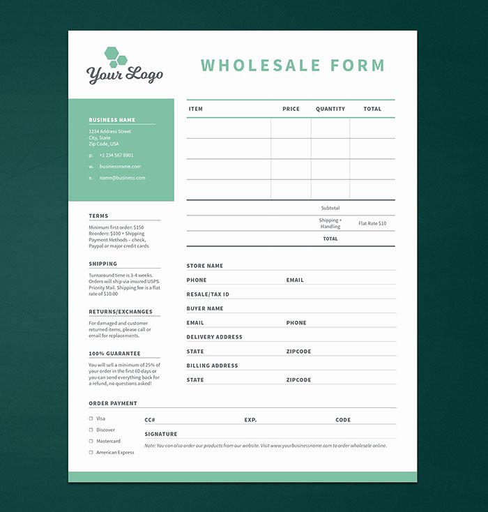 Wholesale order form Template Awesome 63 Invoice Design Templates 2018 Psd Word Excel Pdf