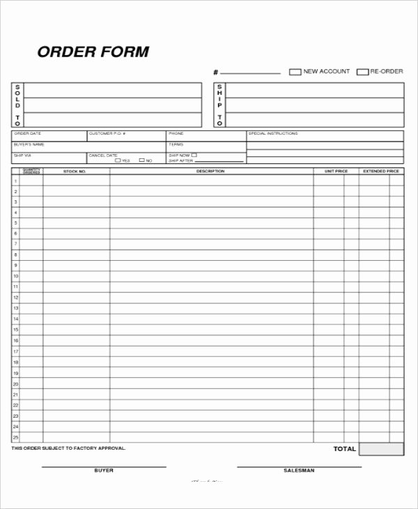 Wholesale order form Template Elegant Fashion order form 5 Free Word Pdf format Download