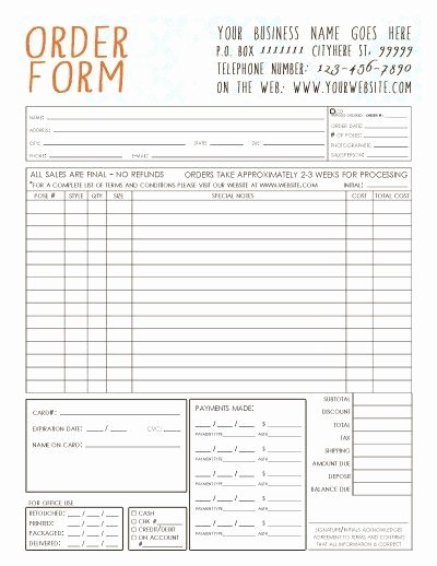 Wholesale order form Template Elegant wholesale order form Template