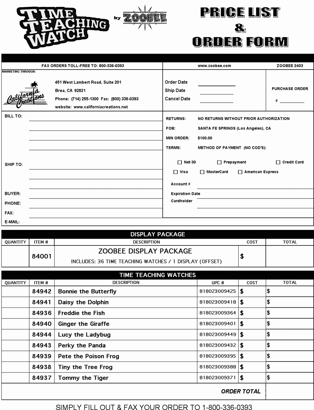Wholesale order form Template Inspirational order forms Templates