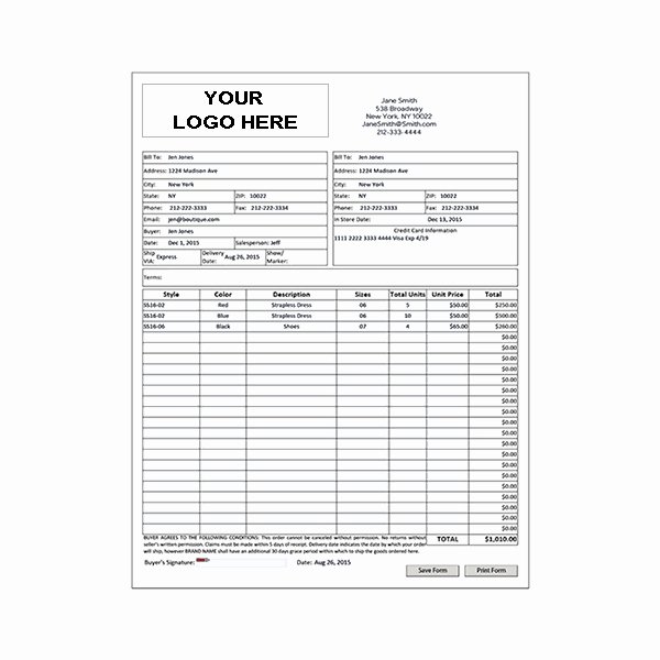 Wholesale order form Template Inspirational wholesale order form Template
