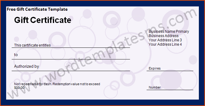 Word Template Gift Certificate Awesome 6 Word T Certificate Template Bookletemplate