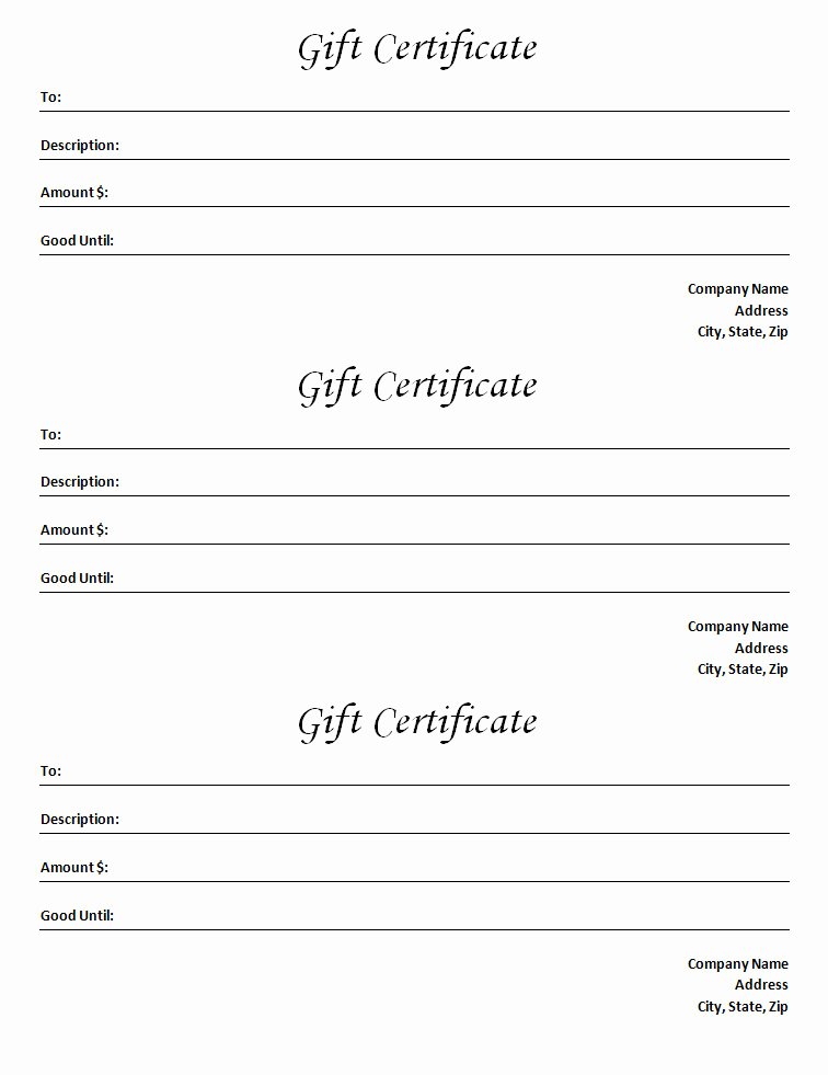 Word Template Gift Certificate Best Of Gift Certificate Template Blank Microsoft Word Document