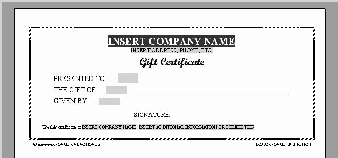 Word Template Gift Certificate Lovely Award Certificates Award Certificate Gift Certificate