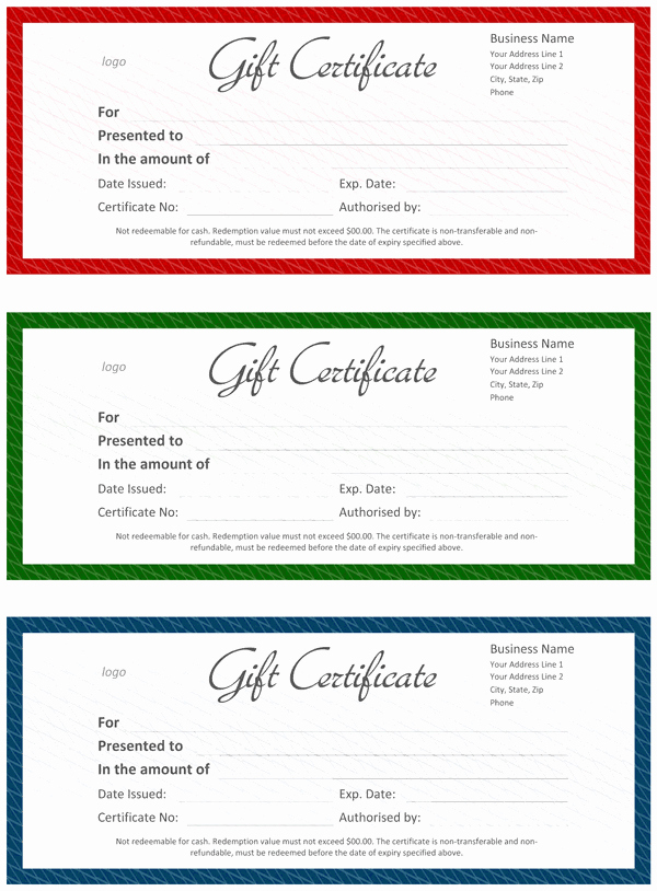 Word Template Gift Certificate Unique Ficial Gift Certificate Template for Word