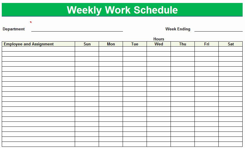 Work Cleaning Schedule Template New 8 Best Of Free Printable Blank Weekly Schedule