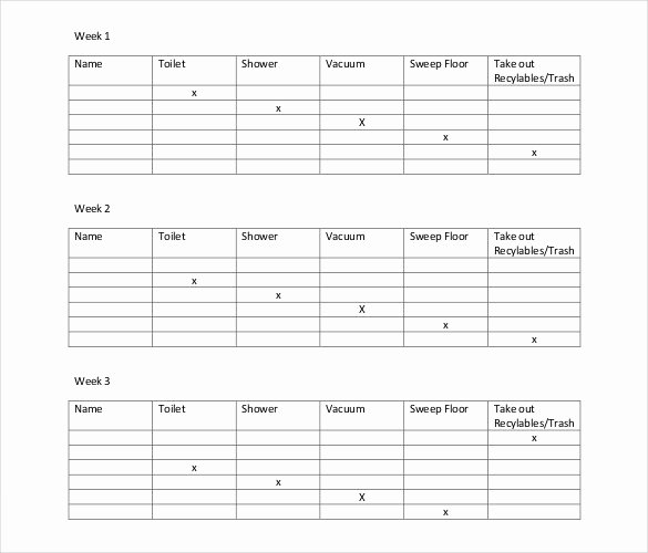 Work Cleaning Schedule Template Unique 35 Cleaning Schedule Templates Pdf Doc Xls