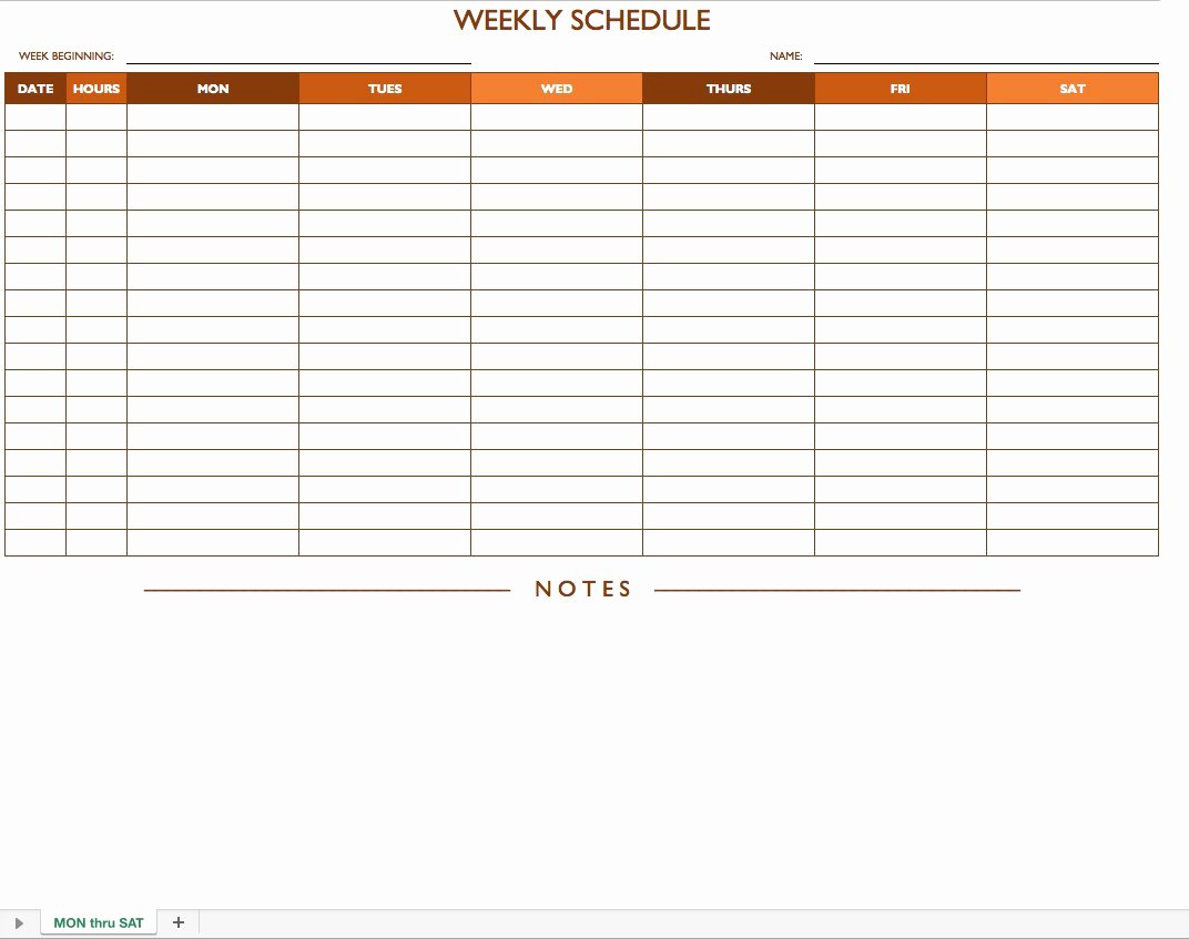 Work Hour Schedule Template Lovely Free Work Schedule Templates for Word and Excel