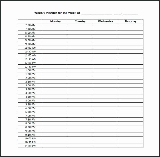 Work Hour Schedule Template New Daily Hourly Schedule Template – Flybymedia
