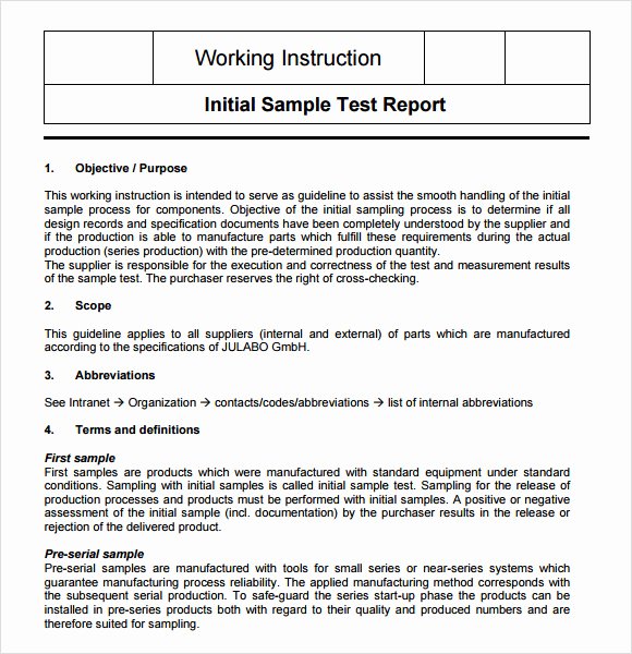 Work Instruction Template Excel New 8 Sample Instructions