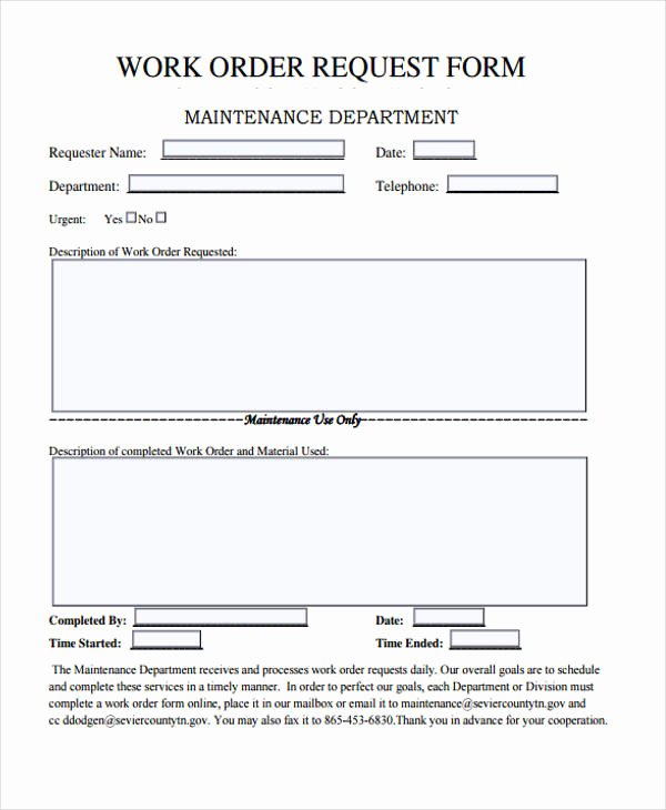 Work order form Template Awesome 22 Work order form Template
