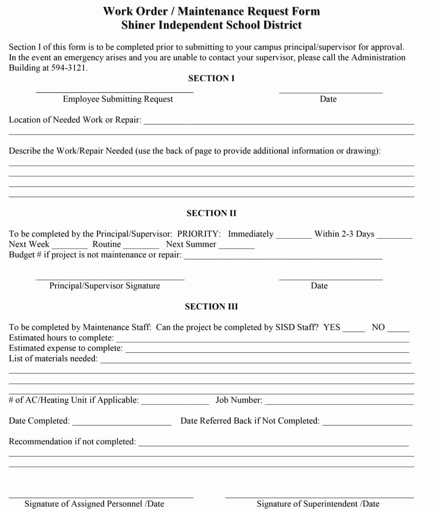 Work order form Template Beautiful 40 order form Templates [work order Change order More]