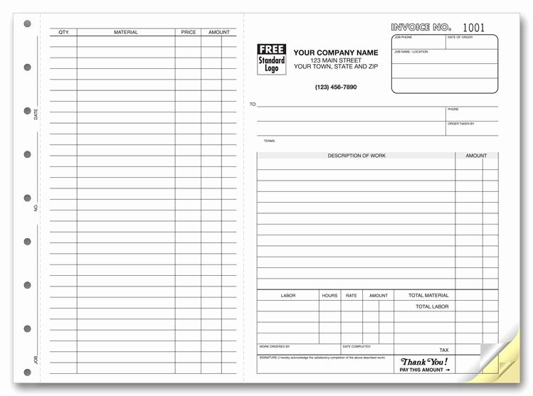 Work order Invoice Template Fresh Printable Work order forms