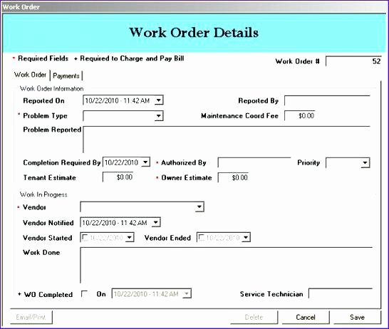 Work order Template Excel Unique Work Request Template Excel – Rightarrow Template Database