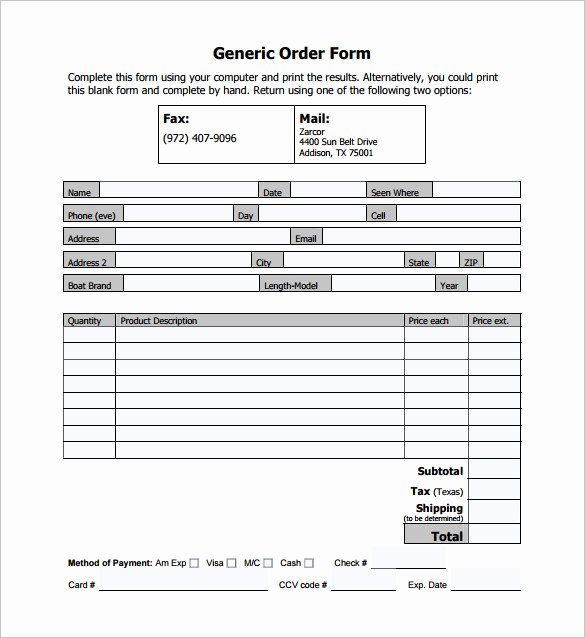 Work order Template Pdf Lovely 29 order form Templates Pdf Doc Excel