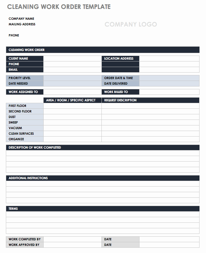 Work orders Template Free Awesome 15 Free Work order Templates