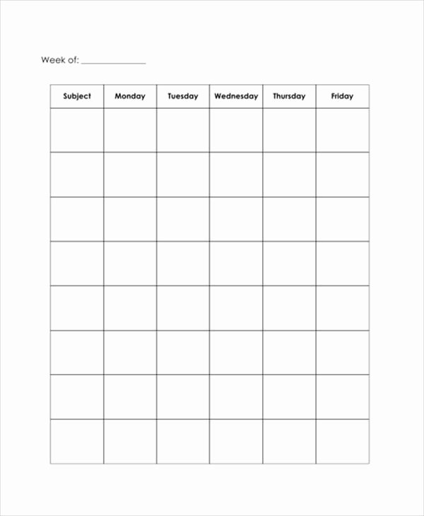 Work Out Schedule Template Beautiful Blank Workout Schedule Templates 7 Free Word Pdf