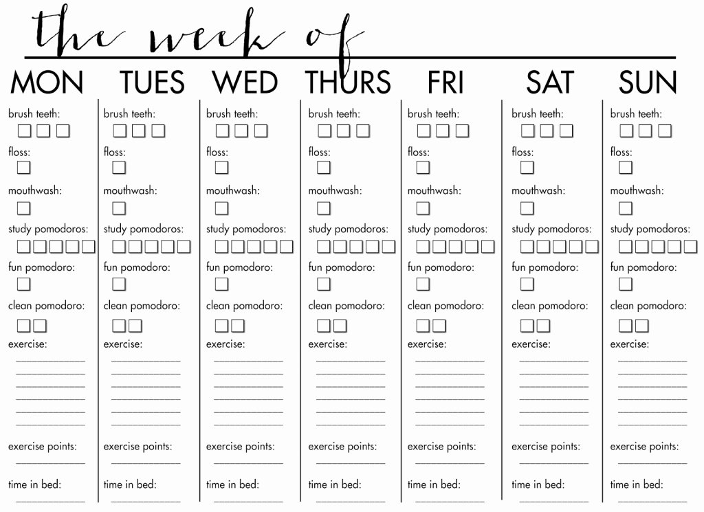 Work Out Schedule Template Beautiful Daily Workout Planner Template