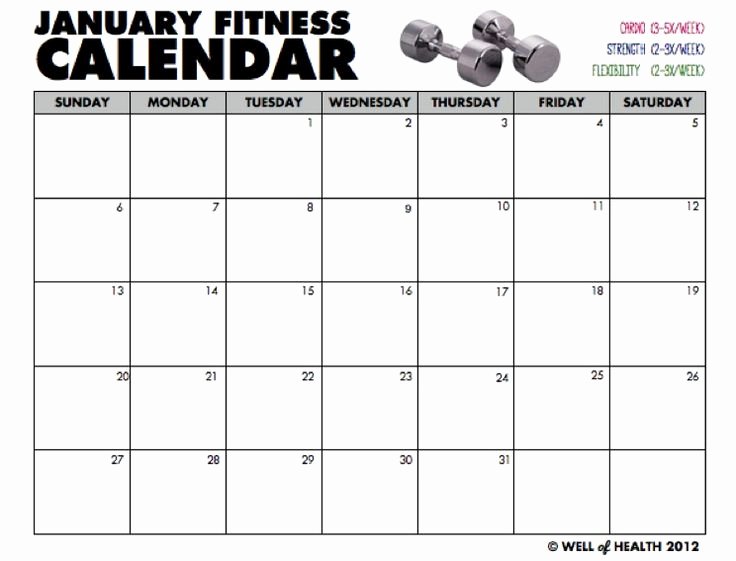 Work Out Schedule Template Fresh 8 Best Of Printable Blank Workout Calendar Free