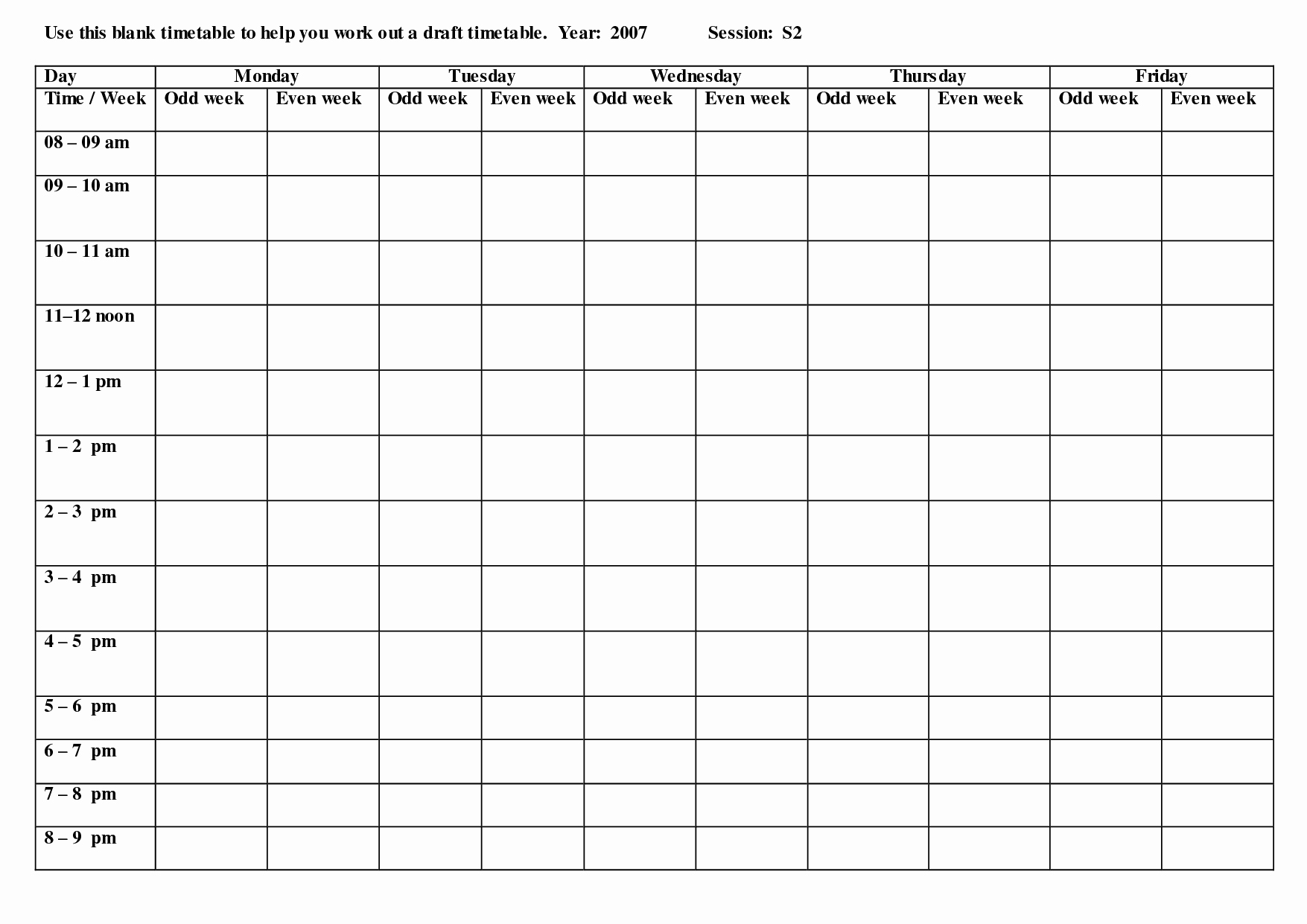 Work Out Schedule Template New 10 Best Of School Schedule Charts Printable