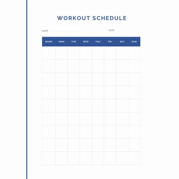 Work Out Schedule Template New 22 Workout Schedule Templates Pdf Doc