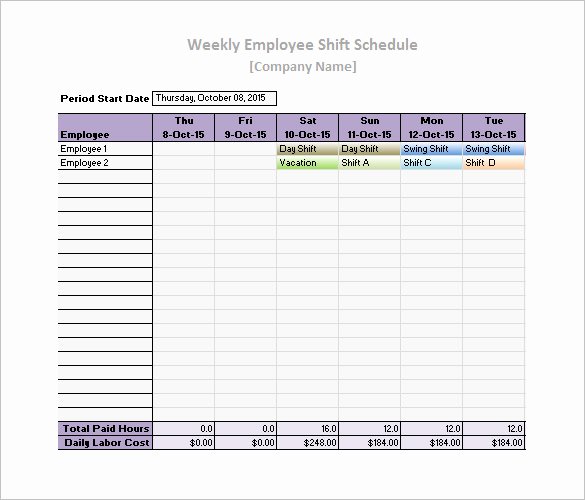 Work Schedule Template Excel Fresh 17 Daily Work Schedule Templates &amp; Samples Doc Pdf
