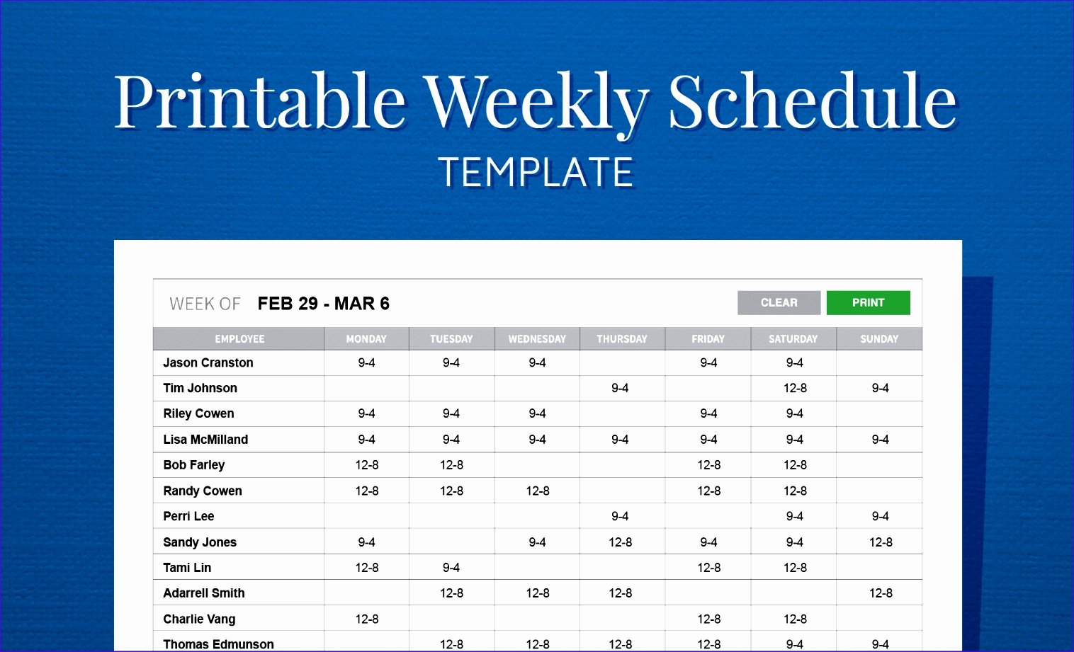 Work Schedule Template Excel Luxury 11 Employee Scheduling Excel Template Exceltemplates