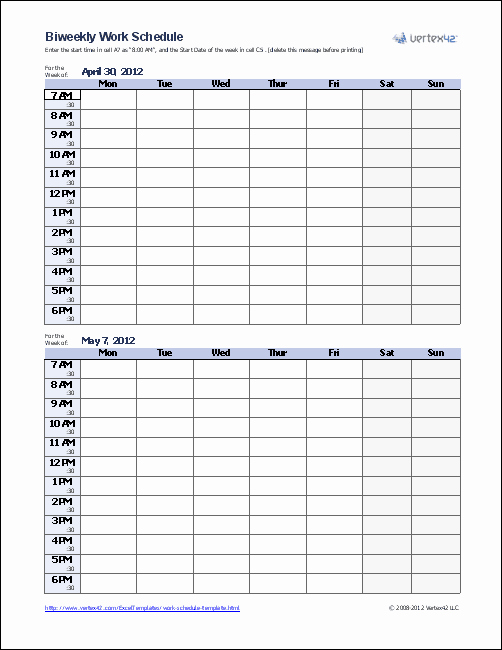 Work Schedule Template Free Inspirational Work Schedule Template for Excel