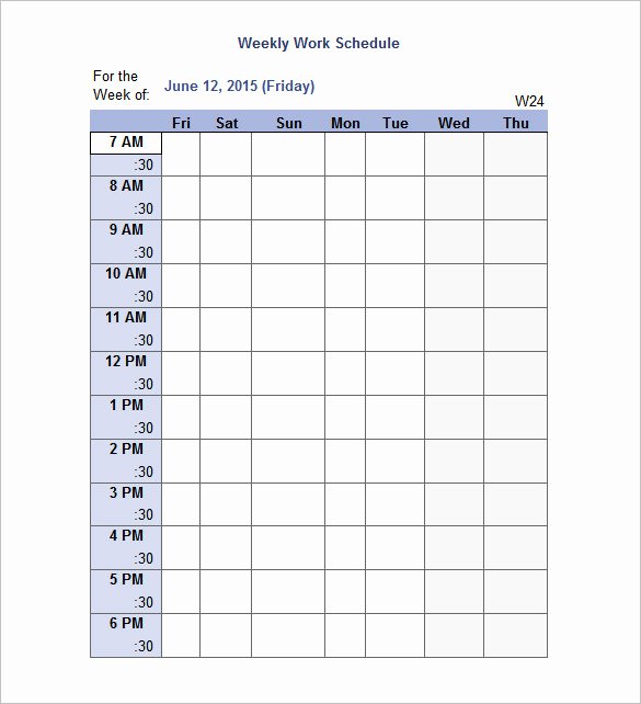 Work Schedule Template Pdf Fresh Work Schedule Templates – 9 Free Word Excel Pdf format