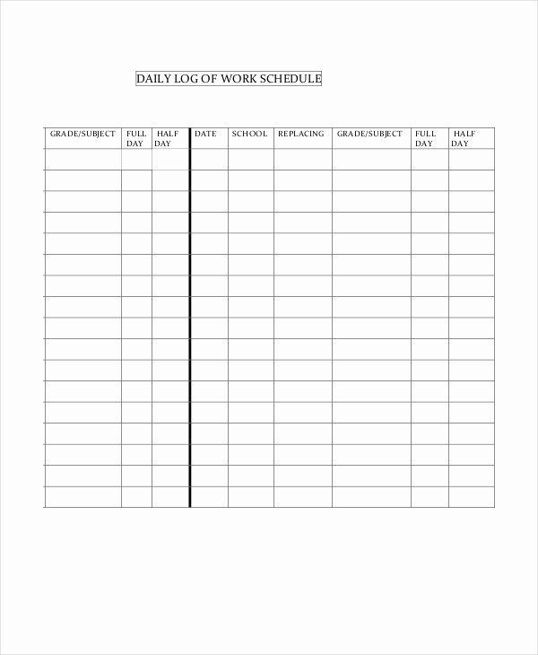 Work Schedule Template Pdf Lovely Daily Schedule Template 9 Free Word Pdf Documents
