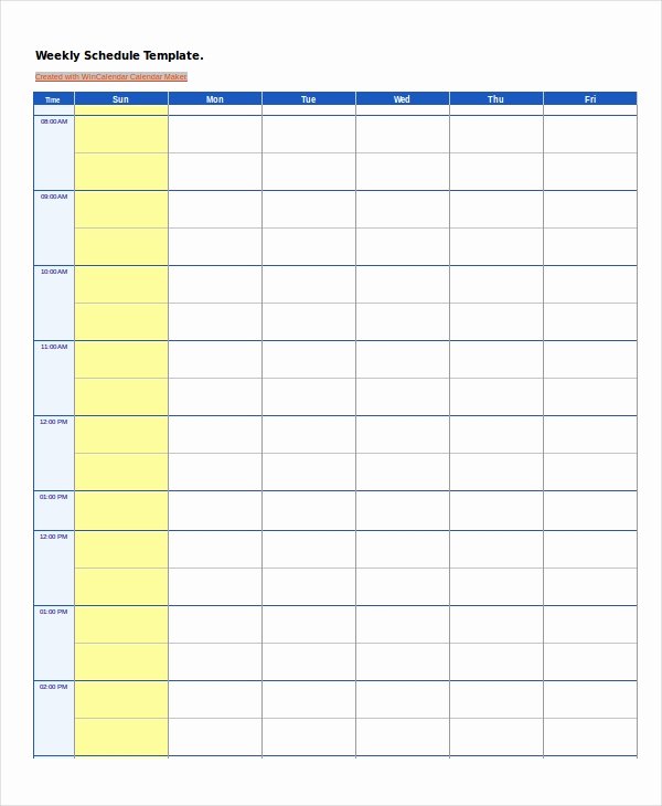 Work Schedule Template Weekly Inspirational Work Schedule 14 Free Pdf Word Excel Documents