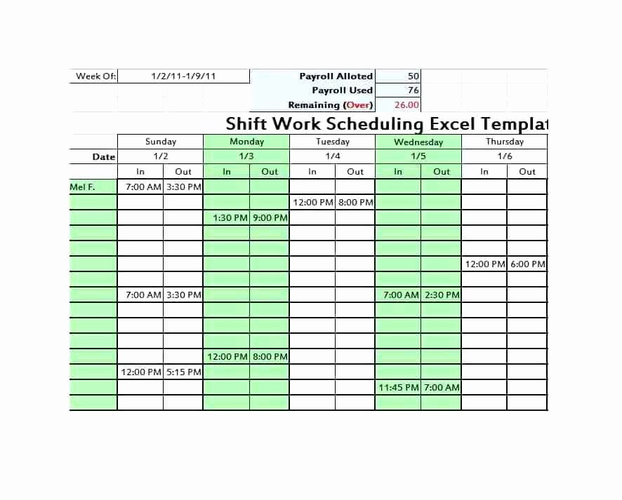 Work Shift Schedule Template Lovely Free Shift Schedule Template Free Work Schedule Template