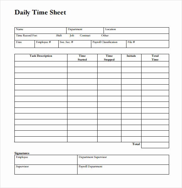Work Time Sheet Template Awesome Daily Timesheet Template Excel 2003 Weekly Timesheet