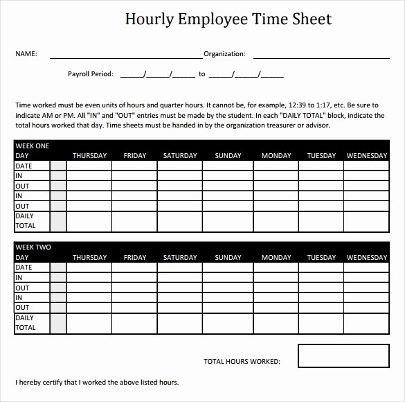 Work Time Sheet Template Awesome How to Create An Hourly Timesheet In Excel Excel