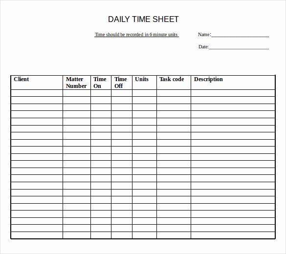 Work Time Sheet Template Luxury 21 Daily Timesheet Templates Free Sample Example