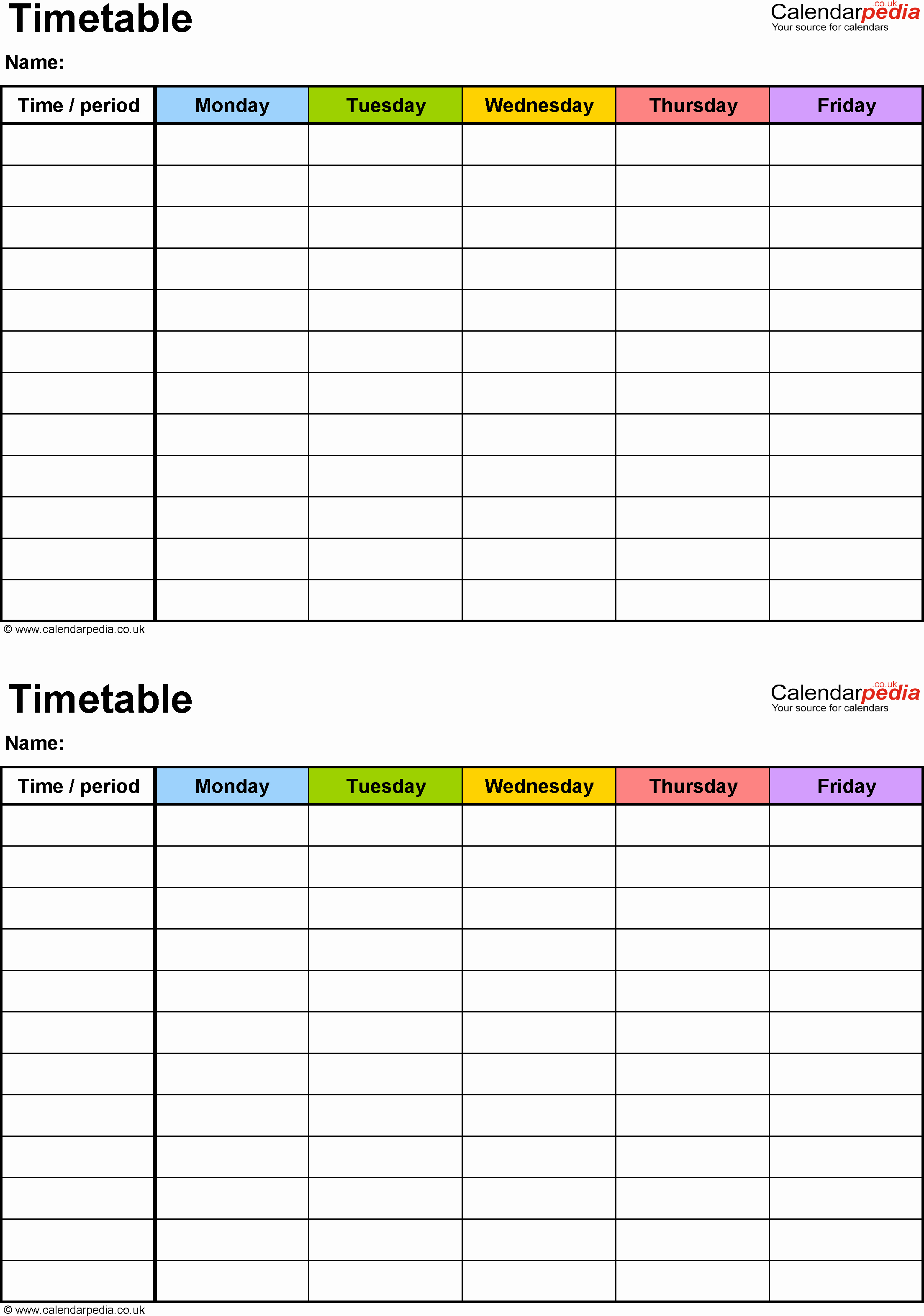 Work Week Schedule Template Beautiful Excel Timetable Template 6 2 A5 Timetables On One Page