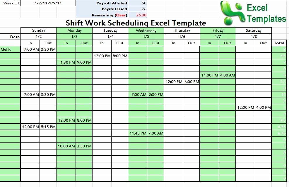 Working Hours Schedule Template Best Of Shift Schedule Template Word Excel
