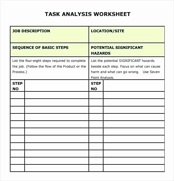 Workload Analysis Excel Template Beautiful Job Analysis Template Word Resume Questionnaire Templates
