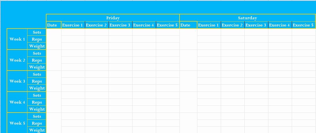 Workout Log Template Excel Inspirational Professional Exercise Log Template Excel Excel Tmp