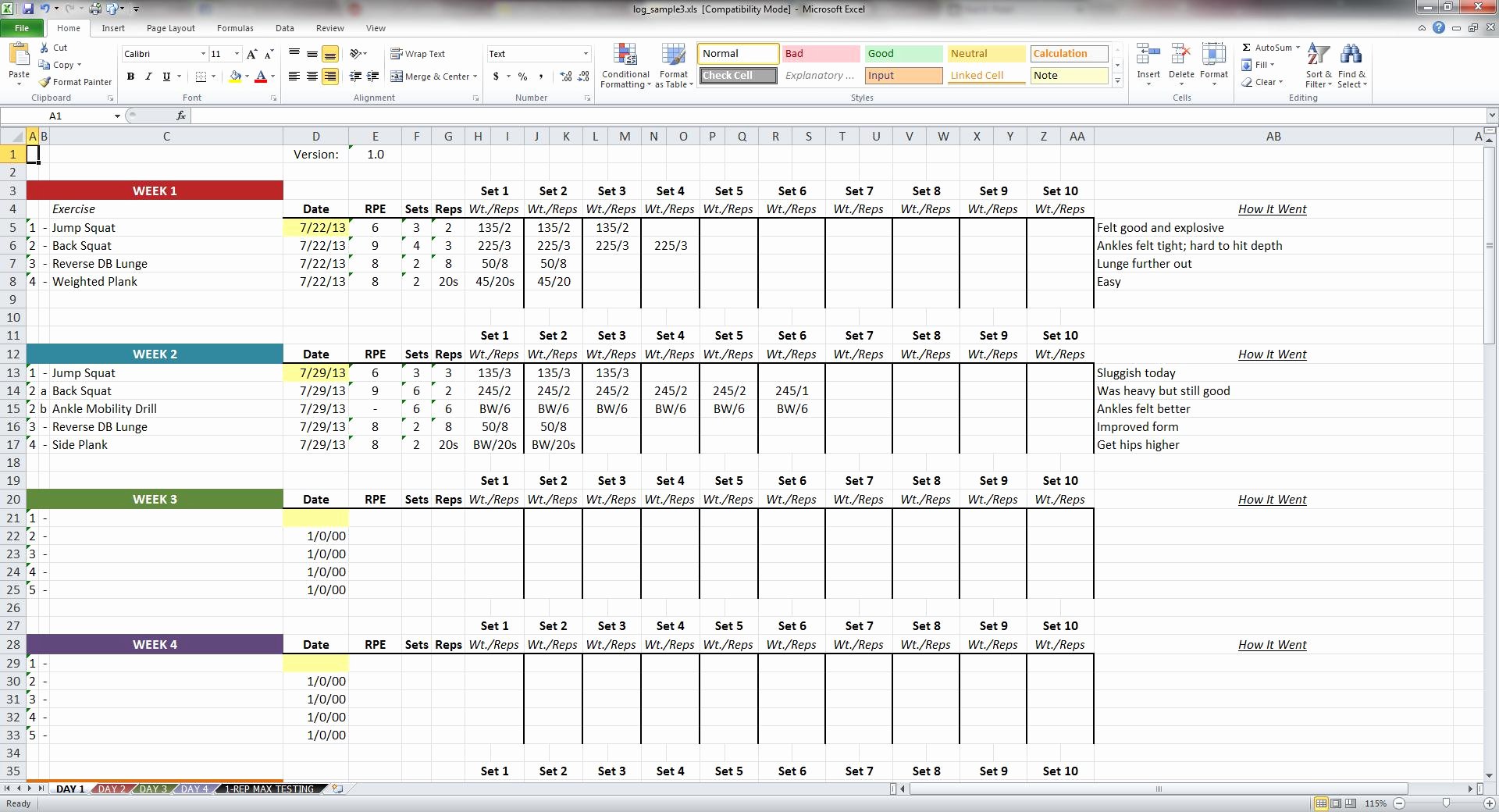 Workout Spreadsheet Excel Template Best Of Excel Spreadsheet for Tracking Training Employee Leave